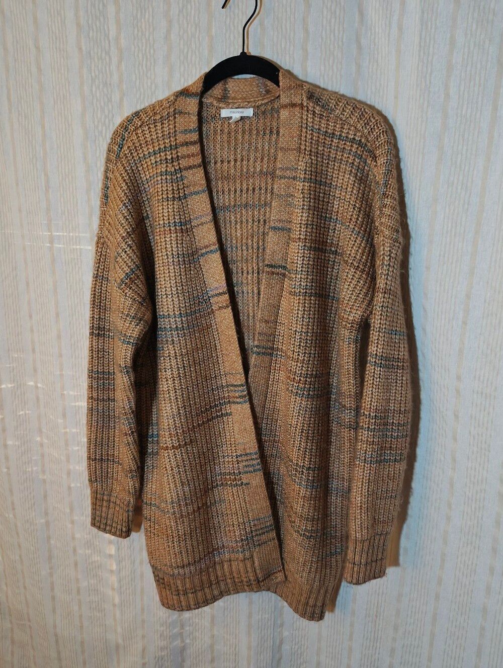 Maurices Tan Multitone Open-Front Knit Cardigan
